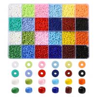 Mixed Glass Seed Beads, Polymer Clay, with Plastic Box & Glass Seed Beads, DIY, mixed colors 