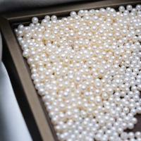 Round Cultured Freshwater Pearl Beads, DIY, white, 3-4mm 