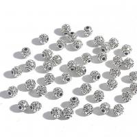 Bijoux de perles en alliage de Zinc , Plaqué de couleur d'argent, DIY & styles différents pour le choix, 6mm Vendu par sac