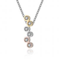 Stainless Steel Jewelry Necklace, 316L Stainless Steel, fashion jewelry & for woman & with rhinestone Approx 23.62 Inch 