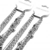 Mode Edelstahl Halskette Kette, 304 Edelstahl, Vakuum-Ionen-Beschichtung, unterschiedliche Länge der Wahl & DIY, keine, 1.8mm, 10SträngeStrang/Tasche, verkauft von Tasche