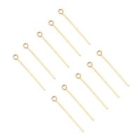 Stainless Steel Eyepins, 304 Stainless Steel, 18K gold plated, DIY, golden 