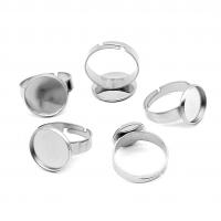 Нержавеющая сталь палец кольцо настройки, Нержавеющая сталь 304, DIY & разный размер для выбора, оригинальный цвет, 20ПК/сумка, продается сумка