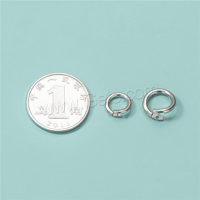Sterling Silber offen Sprung Ring, 925 Sterling Silber, Kreisring, plattiert, DIY & verschiedene Größen vorhanden, keine, verkauft von PC