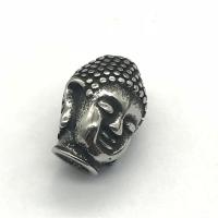 Edelstahl Perlen, 304 Edelstahl, Buddha, DIY & Schwärzen, originale Farbe, 10.46x5.19x14.11mm, verkauft von PC