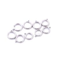 Stainless Steel Spring Ring Clasp, 316 Stainless Steel, Donut, DIY original color 