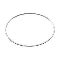 Stainless Steel Bangle, 316 Stainless Steel, Donut, polished, for woman, white 