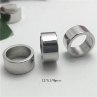 Stainless Steel Large Hole Beads, 304 Stainless Steel, Rondelle, polished, DIY, original color Approx 9mm 