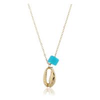 Zinc Alloy Necklace, with 1.97inch extender chain, Shell, KC gold color plated, fashion jewelry & for woman Approx 16.54 Inch 