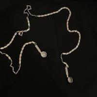 Zinc Alloy Sweater Chain Necklace, fashion jewelry & for woman & with rhinestone Approx 30.71 Inch 