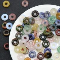 Mixed Gemstone Beads, Quartz, Donut, DIY 15mm Approx 5mm 