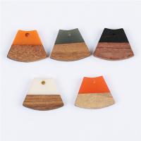 Original Wood Pendants, with Resin, Fan, epoxy gel, Unisex Approx 
