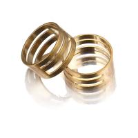 laiton Anneau de saut anneau anneau doigt anneau, Placage de couleur d'or, DIY, doré Vendu par PC