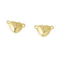 Zinc Alloy Magnetic Clasp, with Magnet, Heart, plated, DIY Approx 1.8mm 