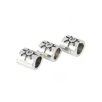 Zinc Alloy Tube Beads, Column, antique silver color plated, DIY, silver color Approx 5mm 