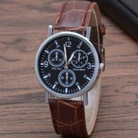 Men Wrist Watch, Zinc Alloy, with PU Leather & Glass, waterproofless & Chinese movement & for man 38*20mm Approx 24 cm 
