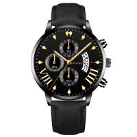 Men Wrist Watch, Zinc Alloy, with PU Leather & Glass, waterproofless & Chinese movement & for man 42*10mm Approx 24 cm 