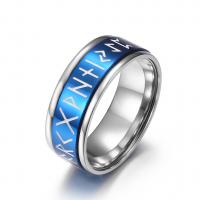 Titanium Steel Finger Ring, polished, fashion jewelry & Unisex & luminated 8mm 