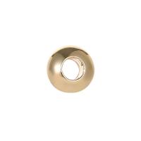 perla de cobre, metal, Redondo aplanado, chapado en oro de 14 K, Bricolaje, 3.4mm, Vendido por UD