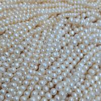 Bouton de culture des perles d'eau douce, perle d'eau douce cultivée, DIY & normes différentes pour le choix, blanc Environ 34-35 cm, Vendu par brin