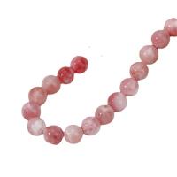 Marble Beads, Dyed Marble, Round, DIY pink, Approx 