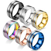 304ステンレススチール 指輪, ファッションジュエリー & ユニセックス & 異なるサイズの選択, 無色, 8mm, 売り手 パソコン