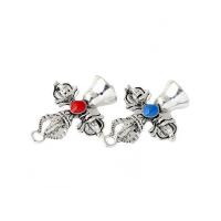 Plastic Zinc Alloy Pendants, with Plastic, Cross, antique silver color plated, two-colored double side & DIY, silver color Approx 3mm 