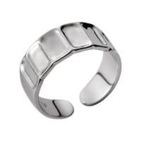 Латунь Манжеты палец кольцо, Кольцевая форма, плакирован серебром, ювелирные изделия моды & регулируемый & Женский, серебряный, внутренний диаметр:Приблизительно 16mm, продается PC