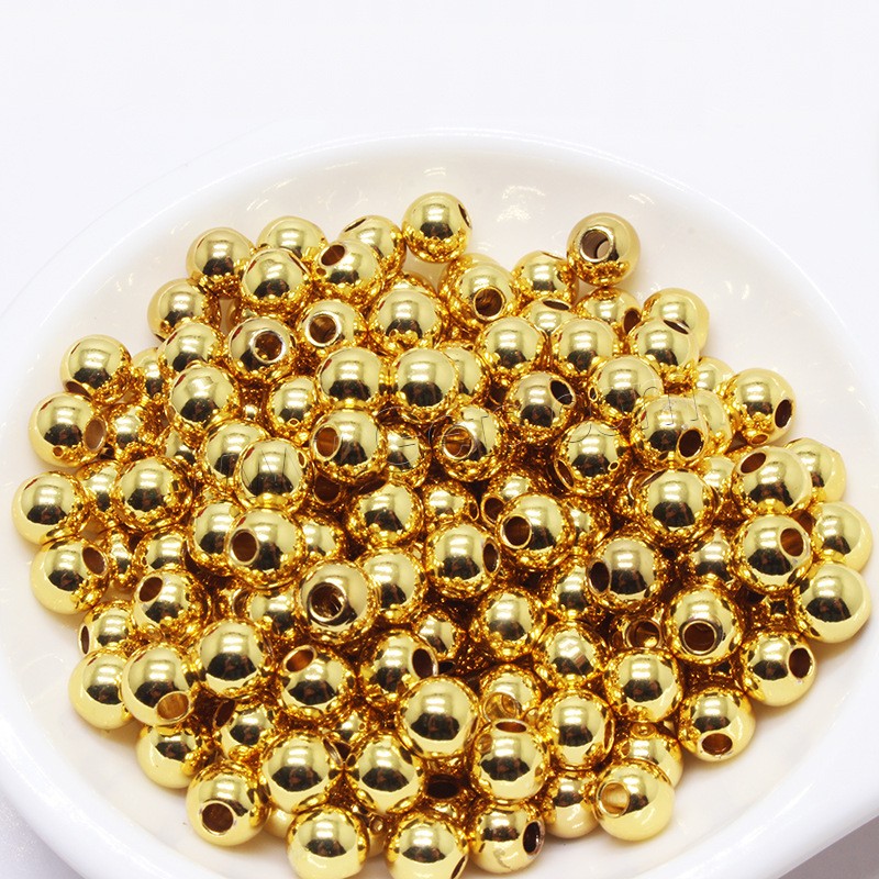 Brass Jewelry Beads, high quality plated, DIY & different size for choice, more colors for choice, Sold By PC