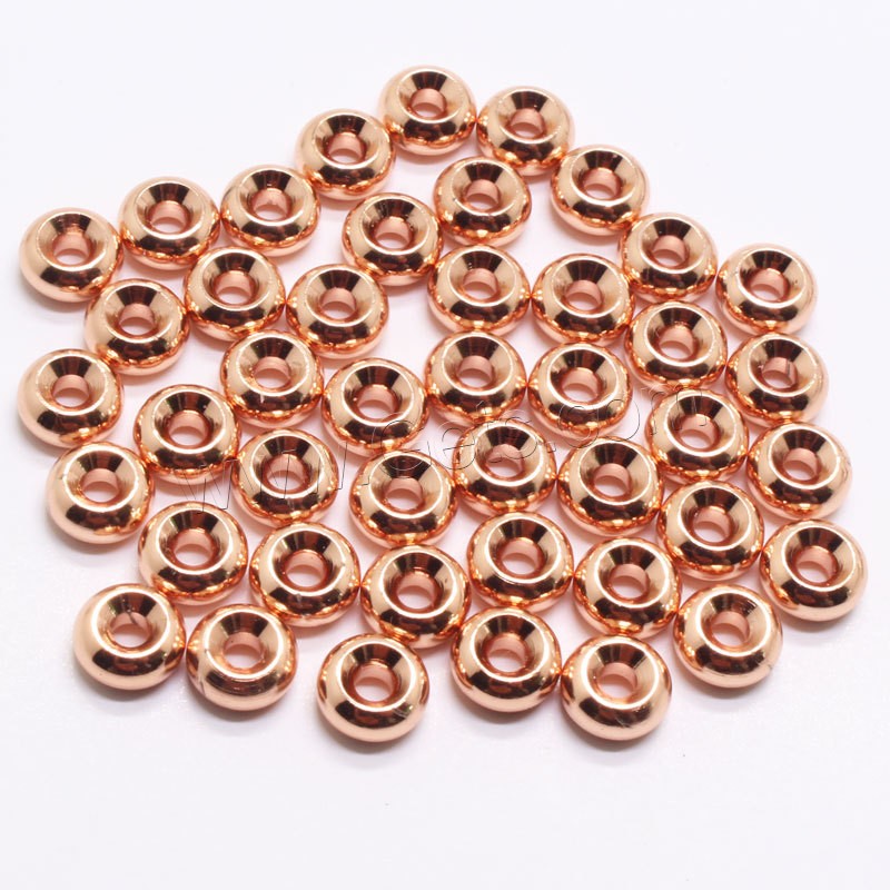 Large Hole Brass Beads, plated, DIY & different size for choice, more colors for choice, Sold By PC