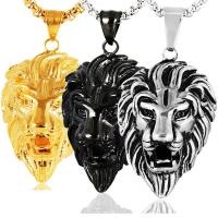 Stainless Steel Jewelry Necklace, 316L Stainless Steel, Lion, polished, fashion jewelry & Unisex Approx 23.62 Inch 