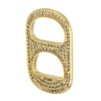 Cubic Zirconia Micro Pave Brass Pendant, gold color plated, fashion jewelry & DIY & micro pave cubic zirconia & for woman, golden Approx 3mm 