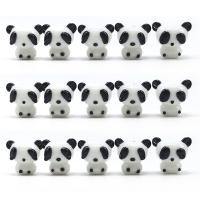 Perles murano animaux, chalumeau, panda, DIY, blanc et noir Vendu par PC