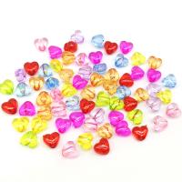 Transparent Acrylic Beads, Heart & DIY, mixed colors, Approx 