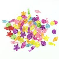 Perle acrylique, DIY, couleurs mélangées, 10-15mm, Environ Vendu par sac