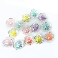 collier en perle acrylique , fleur, DIY & facettes, couleurs mélangées, 12mm, Environ Vendu par sac