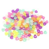 Acryl Schmuck Perlen, Herz, DIY & fluoreszierende, gemischte Farben, 10mm, ca. 100PCs/Tasche, verkauft von Tasche