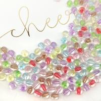 Zweifarbige Acryl Perlen, rund, DIY, keine, 6mm, ca. 100PCs/Tasche, verkauft von Tasche