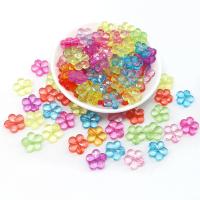 Transparent Acrylic Beads, Flower, DIY, mixed colors Approx 