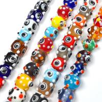 Refined Lampwork Beads, Millefiori Lampwork, DIY & smooth & frosted 10mm 