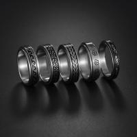 Titanium Steel Finger Ring, fashion jewelry & Unisex original color 