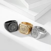 Titanium Steel Finger Ring, polished, fashion jewelry & Unisex 17mm 