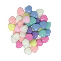 Perle acrylique, coeur, moulage par injection, DIY & normes différentes pour le choix, plus de couleurs à choisir Environ 2mm Vendu par sac
