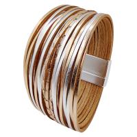 Leatheroid Cord Bracelets, Synthetic Leather, fashion jewelry & multilayer & for woman Approx 8.07 Inch 
