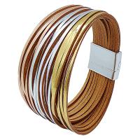 Leatheroid Cord Bracelets, Synthetic Leather, fashion jewelry & multilayer & for woman Approx 8.07 Inch 