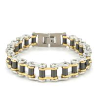 Titanium Steel Bracelet, Vacuum Ion Plating, fashion jewelry & for man, 225mm 