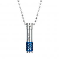 304 Stainless Steel Perfume Bottle Necklace, Column, Vacuum Ion Plating, can open and put into something & Unisex & ball chain Approx 19.6 Inch 