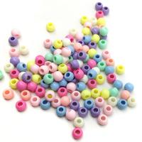 Solide Acryl Perlen, rund, Salben, DIY, gemischte Farben, 8x10mm, ca. 100PCs/Tasche, verkauft von Tasche