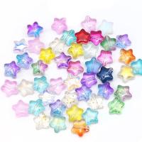 Gold Foil Lampwork Beads, Star, DIY, mixed colors, 8mm, Approx 