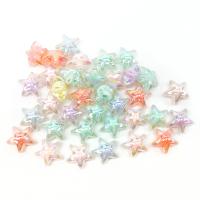 collier en perle acrylique , étoile, DIY & lisse & givré, plus de couleurs à choisir Environ Vendu par sac